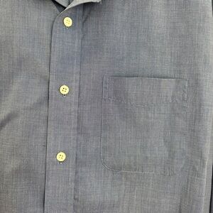 Men’s 15 1/2 x 32 LL‎ BEAN button down, blue, cotton